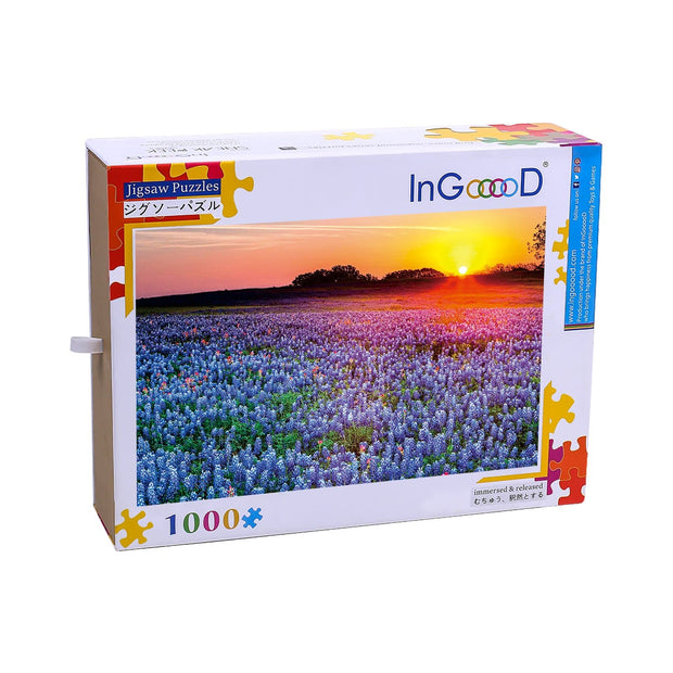 Ingooood Wooden Jigsaw Puzzle 1000 Pieces for Adult-Lavender in the sunset - Ingooood jigsaw puzzle 1000 piece