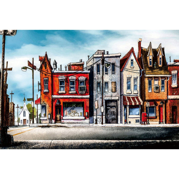 Ingooood Wooden Jigsaw Puzzle 1000 Pieces for Adult- Quiet street - Ingooood jigsaw puzzle 1000 piece