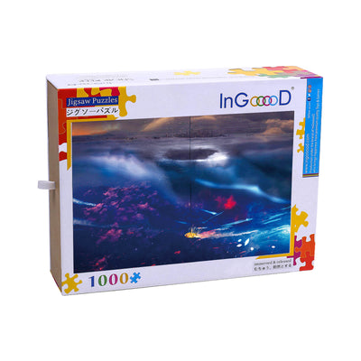 Ingooood Wooden Jigsaw Puzzle 1000 Piece - Fishing at sunset 2 - Ingooood jigsaw puzzle 1000 piece