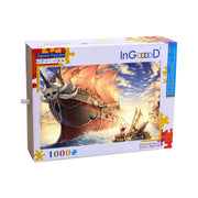 Ingooood Wooden Jigsaw Puzzle 1000 Pieces-Pirate attack- Entertainment Toys for Adult Special Graduation or Birthday Gift Home Decor - Ingooood jigsaw puzzle 1000 piece