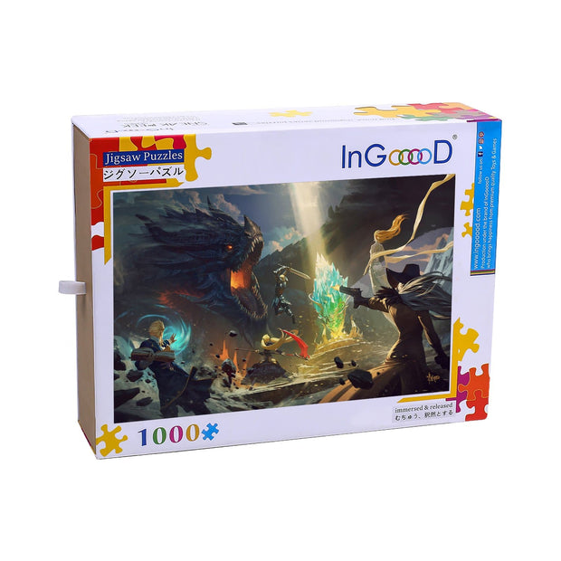 Ingooood Wooden Jigsaw Puzzle 1000 Pieces for Adult-Challenge the dragon - Ingooood jigsaw puzzle 1000 piece