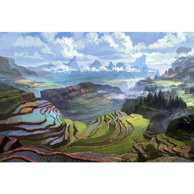 Ingooood Wooden Jigsaw Puzzle 1000 Pieces-Field in the mountains- Entertainment Toys for Adult Special Graduation or Birthday Gift Home Decor - Ingooood jigsaw puzzle 1000 piece