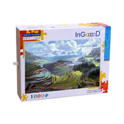 Ingooood Wooden Jigsaw Puzzle 1000 Pieces-Field in the mountains- Entertainment Toys for Adult Special Graduation or Birthday Gift Home Decor - Ingooood jigsaw puzzle 1000 piece