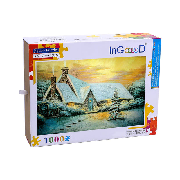 Ingooood Wooden Jigsaw Puzzle 1000 Pieces for Adult-Winter scenery - Ingooood jigsaw puzzle 1000 piece