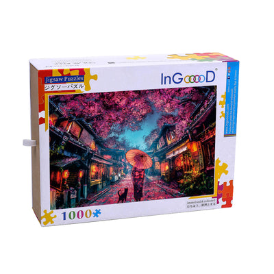 Ingooood Wooden Jigsaw Puzzle 1000 Piece - Midnight Inn - Ingooood jigsaw puzzle 1000 piece