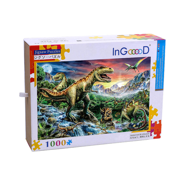 Ingooood Wooden Jigsaw Puzzle 1000 Piece - Dinosaur World - Ingooood jigsaw puzzle 1000 piece