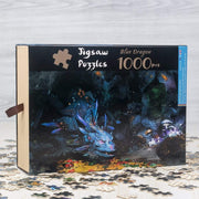 Ingooood Wooden Jigsaw Puzzle 1000 Pieces for Adult - Blue Dragon - Ingooood