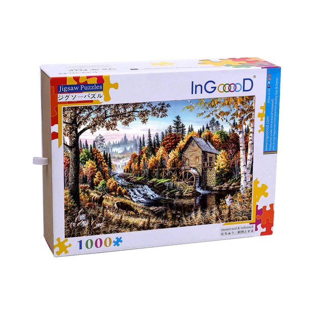 Ingooood Wooden Jigsaw Puzzle 1000 Piece - Old forest mill - Ingooood jigsaw puzzle 1000 piece