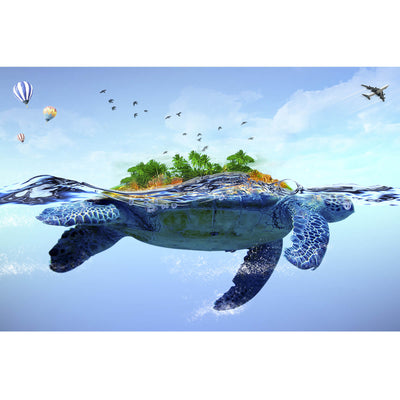 Ingooood Wooden Jigsaw Puzzle 1000 Pieces - Turtle island - Ingooood jigsaw puzzle 1000 piece