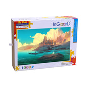 Ingooood Wooden Jigsaw Puzzle 1000 Pieces for Adult-Sunset over town - Ingooood jigsaw puzzle 1000 piece