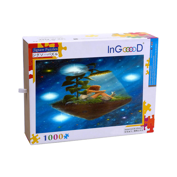 Ingooood Wooden Jigsaw Puzzle 1000 Pieces - Blue traveler - Ingooood jigsaw puzzle 1000 piece