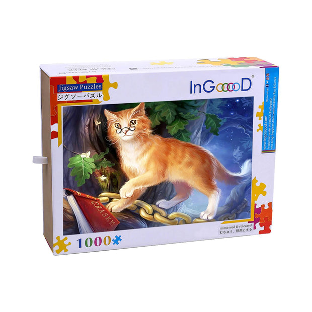 Ingooood Wooden Jigsaw Puzzle 1000 Piece for Adult-Wisdom Cat - Ingooood jigsaw puzzle 1000 piece
