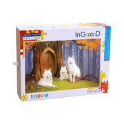 Ingooood Wooden Jigsaw Puzzle 1000 Pieces for Adult-Snow fox - Ingooood jigsaw puzzle 1000 piece