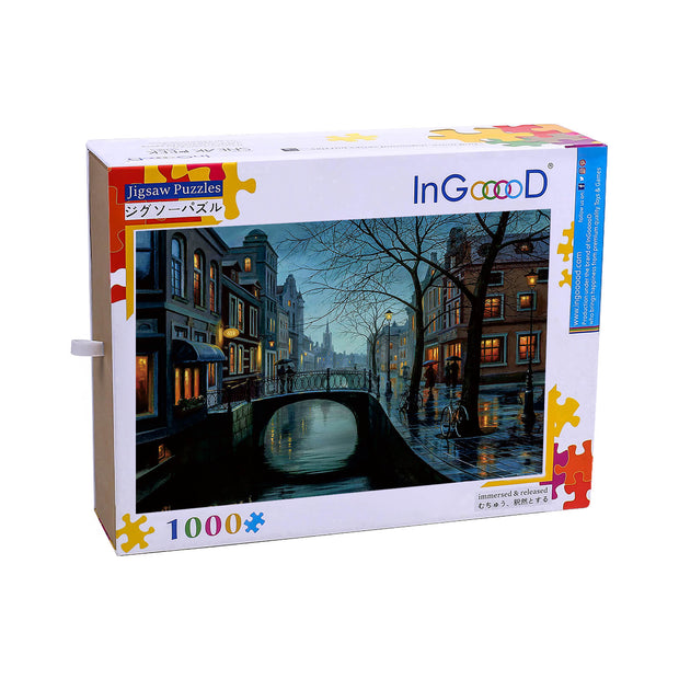 Ingooood Wooden Jigsaw Puzzle 1000 Piece - Venice in the Rain - Ingooood jigsaw puzzle 1000 piece