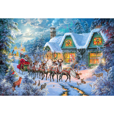 Ingooood Wooden Jigsaw Puzzle 1000 Piece - Christmas Series - Gifts delivered to your home - Ingooood jigsaw puzzle 1000 piece