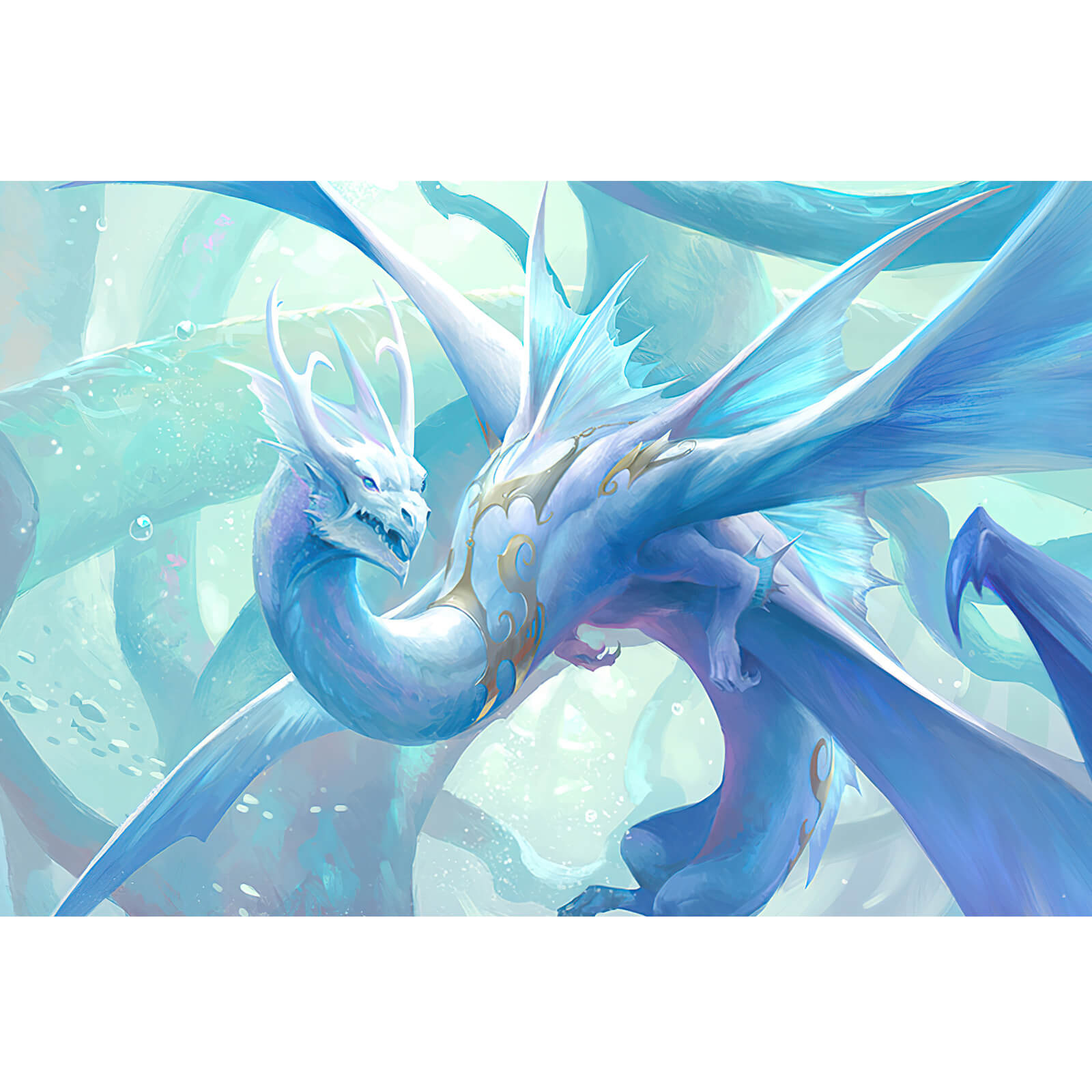 Ingooood Wooden Jigsaw Puzzle 1000 Pieces for Adult-Frost Dragon King