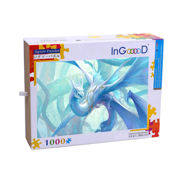 Ingooood 1000 Piece Jigsaw Puzzle - Red Dragon, Sneak Peek Series, Adult Puzzle Game