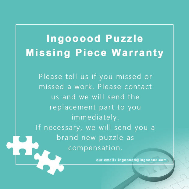Ingooood Wooden Jigsaw Puzzle 1000 Pieces for Adult- Swing under the tree - Ingooood jigsaw puzzle 1000 piece