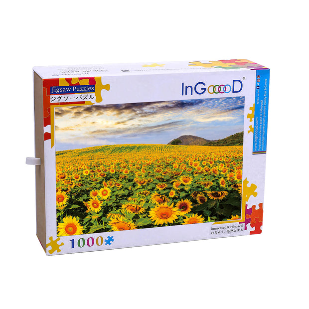 Ingooood Wooden Jigsaw Puzzle 1000 Piece - Sunflower Garden - Ingooood jigsaw puzzle 1000 piece