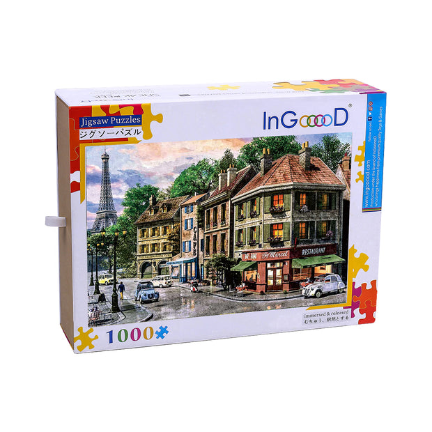 Ingooood Wooden Jigsaw Puzzle 1000 Piece - Paris Street - Ingooood jigsaw puzzle 1000 piece