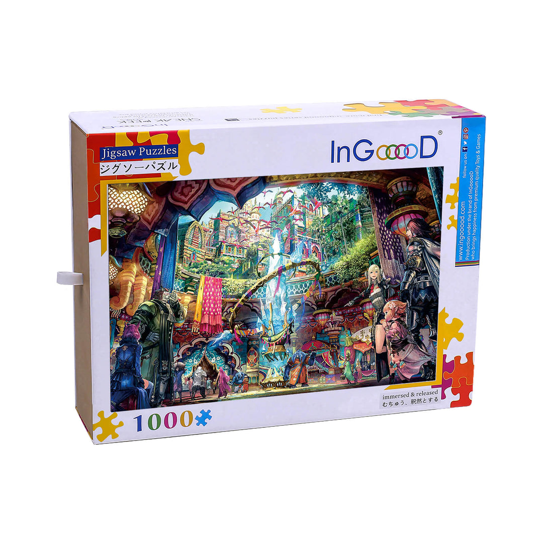 Ingooood Wooden Jigsaw Puzzle 1000 Piece - Fairy tale town