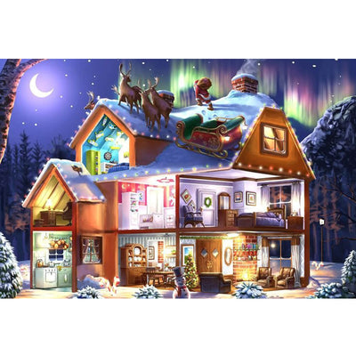 Ingooood Wooden Jigsaw Puzzle 1000 Pieces- Christmas Hut in the North Pole- Entertainment Toys for Adult Special Graduation or Birthday Gift Home Decor - Ingooood jigsaw puzzle 1000 piece