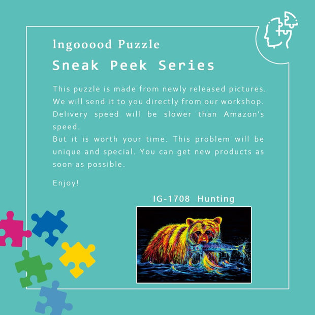 Ingooood Wooden Jigsaw Puzzle 1000 Pieces for Adult-Hunting - Ingooood jigsaw puzzle 1000 piece
