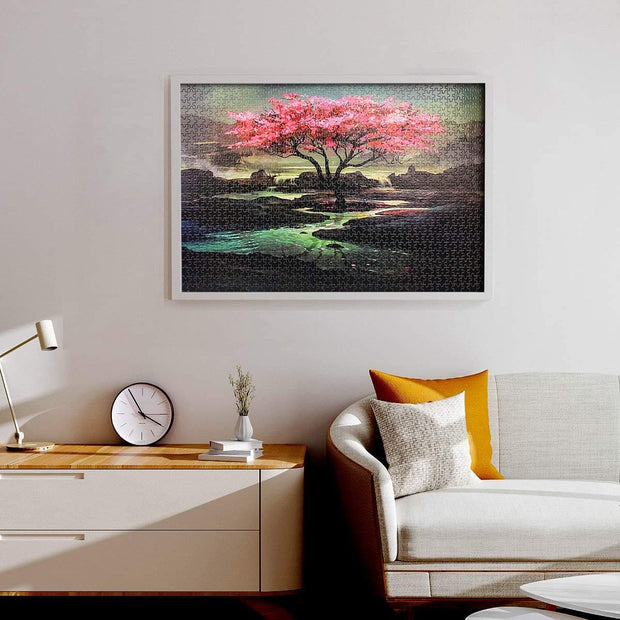 Ingooood-Jigsaw Puzzle 1000 Pieces-Tranquil Series-Single Tree in The Creek - Ingooood jigsaw puzzle 1000 piece