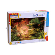 Ingooood Wooden Jigsaw Puzzle 1000 Pieces for Adult- Mushroom hut in the dark - Ingooood jigsaw puzzle 1000 piece