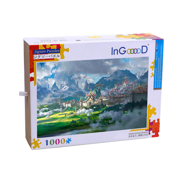 Ingooood Wooden Jigsaw Puzzle 1000 Pieces for Adult-Distant town - Ingooood jigsaw puzzle 1000 piece