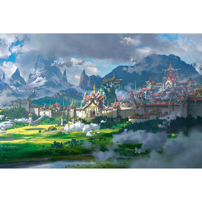 Ingooood Wooden Jigsaw Puzzle 1000 Pieces for Adult-Distant town - Ingooood jigsaw puzzle 1000 piece