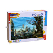 Ingooood Wooden Jigsaw Puzzle 1000 Pieces - Fantasy city - Ingooood jigsaw puzzle 1000 piece