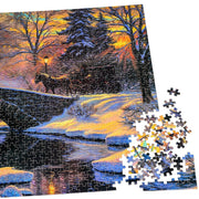 Ingooood-Jigsaw Puzzle 1000 Pieces-Sneak Peek Series-Winter Stream - Ingooood jigsaw puzzle 1000 piece
