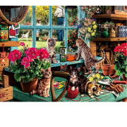 Ingooood Wooden Jigsaw Puzzle 1000 Pieces - Naughty cat - Ingooood jigsaw puzzle 1000 piece