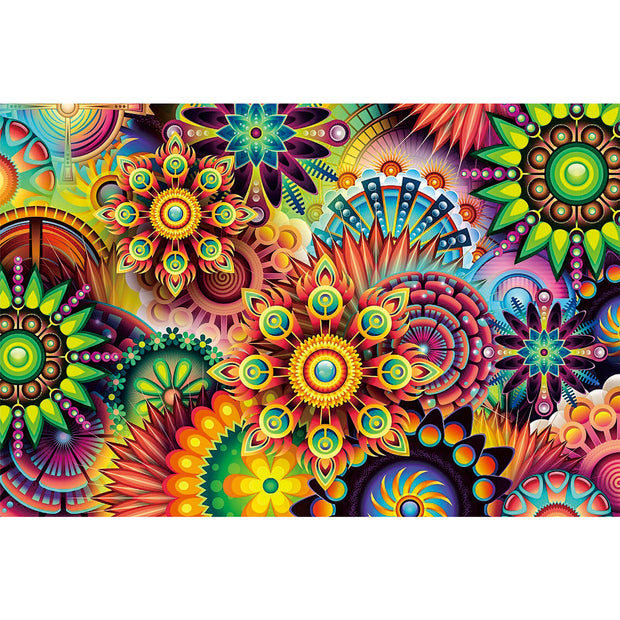 Ingooood Wooden Jigsaw Puzzle 1000 Piece - Colorful Flowers - Ingooood jigsaw puzzle 1000 piece