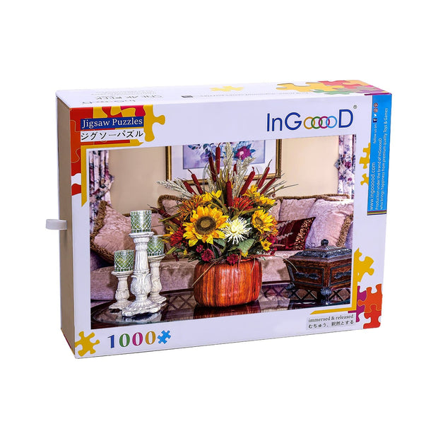 Ingooood Wooden Jigsaw Puzzle 1000 Pieces for Adult-Autumn sunflowers - Ingooood jigsaw puzzle 1000 piece