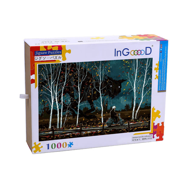 Ingooood Wooden Jigsaw Puzzle 1000 Pieces for Adult-Gaze in The Dark - Ingooood jigsaw puzzle 1000 piece