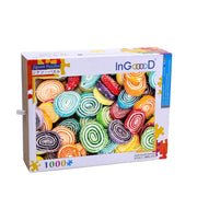 Ingooood Wooden Jigsaw Puzzle 1000 Piece - Candy Roll - Ingooood jigsaw puzzle 1000 piece