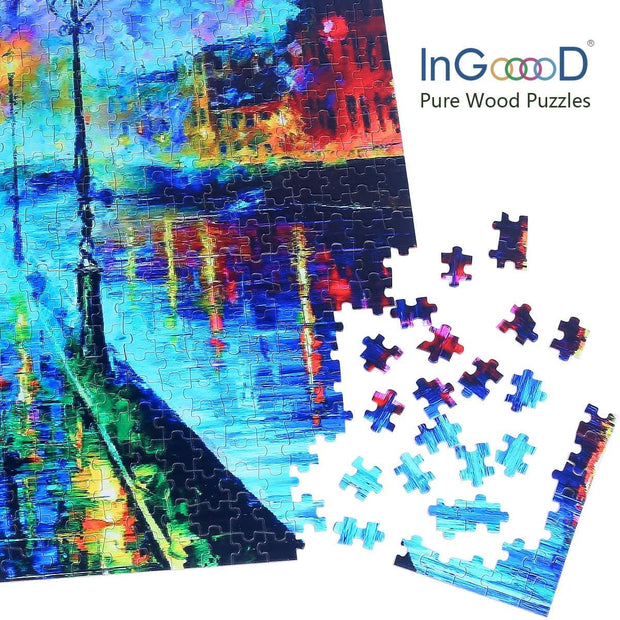 Ingooood Wooden Jigsaw Puzzle 1000 Pieces for Adult - Accompanied - Ingooood jigsaw puzzle 1000 piece