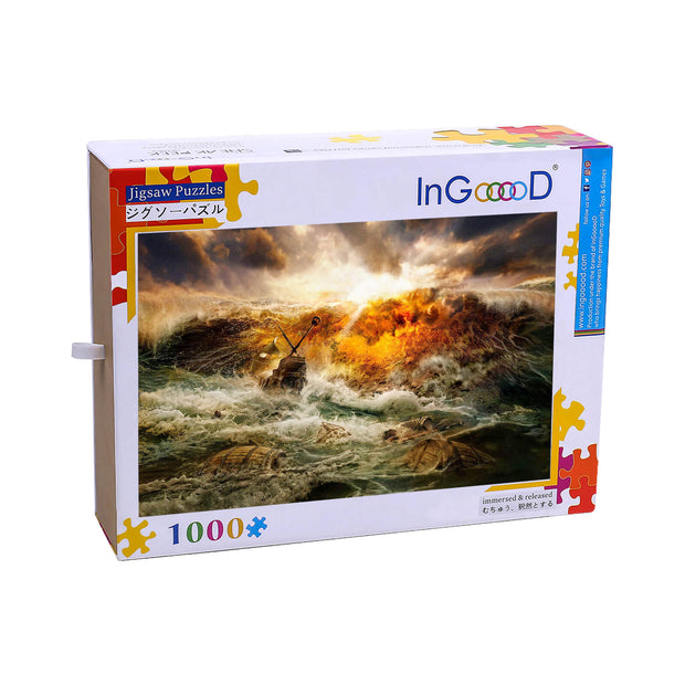 Ingooood Wooden Jigsaw Puzzle 1000 Pieces for Adult-Tempestuous Storm - Ingooood jigsaw puzzle 1000 piece