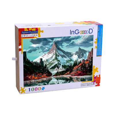 Ingooood Wooden Jigsaw Puzzle 1000 Piece - Snow mountain - Ingooood jigsaw puzzle 1000 piece