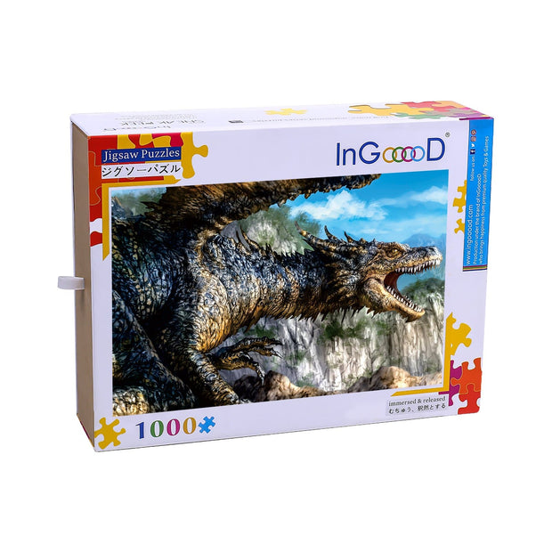 Ingooood Wooden Jigsaw Puzzle 1000 Pieces for Adult- Pterodactyl out of the mountain - Ingooood jigsaw puzzle 1000 piece