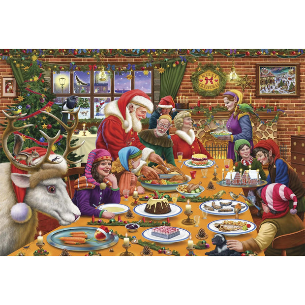 Ingooood Wooden Jigsaw Puzzle 1000 Piece - Christmas Series - Christmas dinner - Ingooood jigsaw puzzle 1000 piece