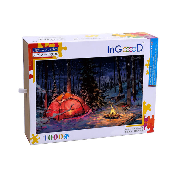 Ingooood Wooden Jigsaw Puzzle 1000 Pieces for Adult-Winter picnic - Ingooood jigsaw puzzle 1000 piece