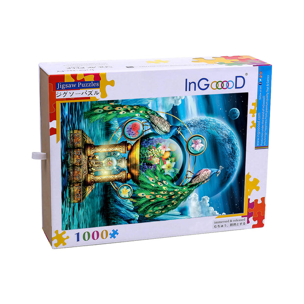 Ingooood Wooden Jigsaw Puzzle 1000 Piece - Peacock dynasty - Ingooood jigsaw puzzle 1000 piece