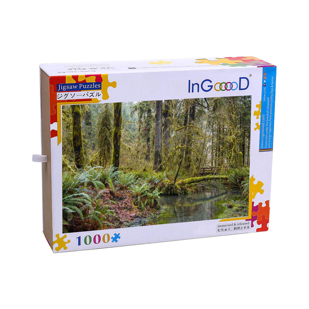 Ingooood Wooden Jigsaw Puzzle 1000 Pieces - Tropical jungle - Ingooood jigsaw puzzle 1000 piece