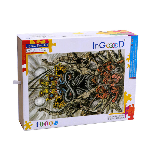 Ingooood Wooden Jigsaw Puzzle 1000 Piece - Beast Totem - Ingooood jigsaw puzzle 1000 piece