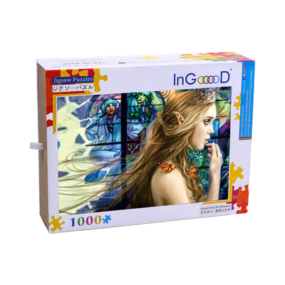 Ingooood Wooden Jigsaw Puzzle 1000 Piece - Elf Princess - Ingooood jigsaw puzzle 1000 piece