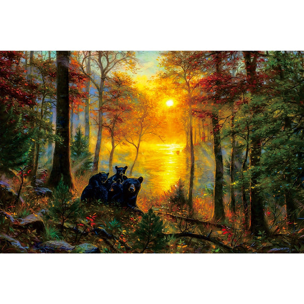 Ingooood Wooden Jigsaw Puzzle 1000 Pieces for Adult-Sunset under nature - Ingooood jigsaw puzzle 1000 piece