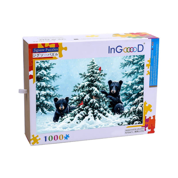 Ingooood Wooden Jigsaw Puzzle 1000 Pieces for Adult- Cold winter - Ingooood jigsaw puzzle 1000 piece